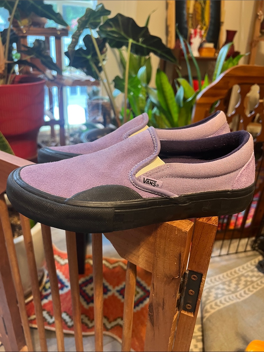Vans Lizzie Armanto Suede Slip On Pro Lavender Skater Shoes Classic M 6.5 W 8